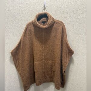 J Crew Cozy Brown Turtleneck Poncho